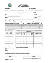 Form P&A Download Printable PDF or Fill Online Plug and Abandon Report ...