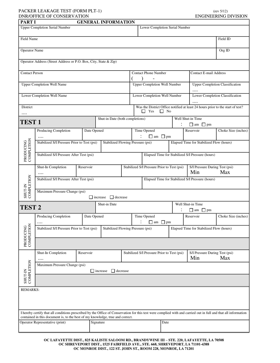 Form PLT-1 - Fill Out, Sign Online and Download Printable PDF ...