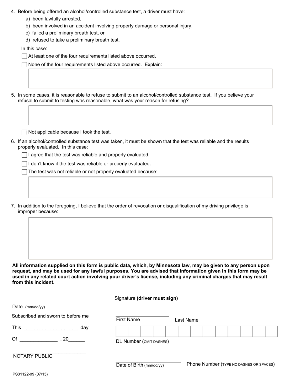 Form Ps31122 Fill Out Sign Online And Download Fillable Pdf Minnesota Templateroller