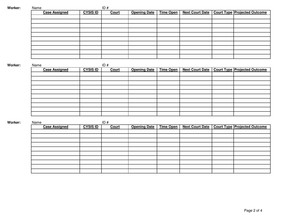 Form CFS2040-WR Intact Family Services Weekly Report - Illinois, Page 2