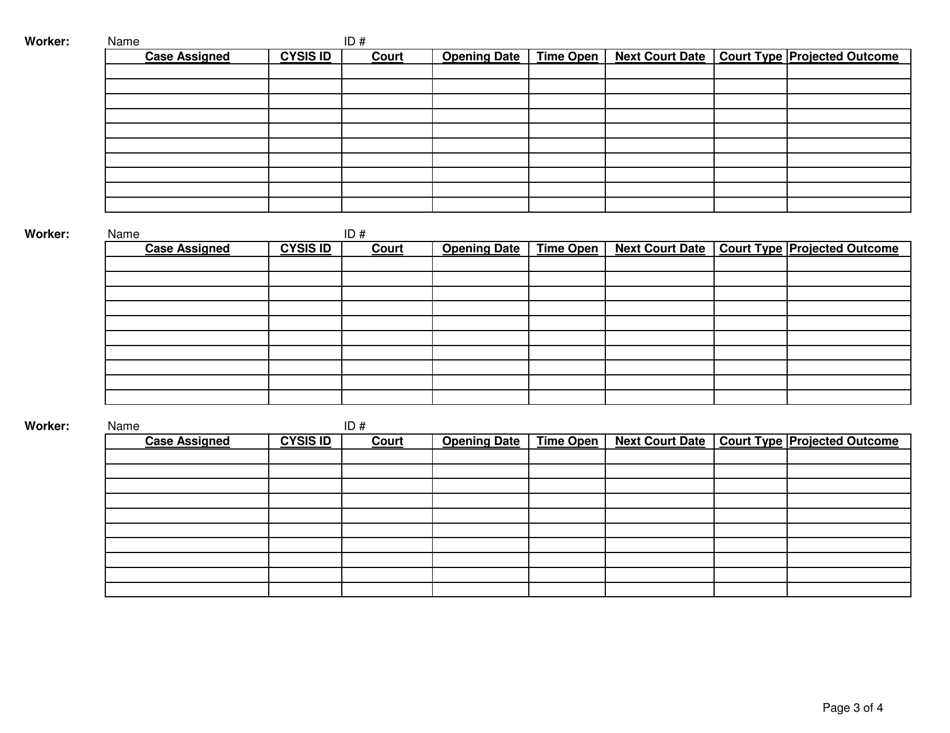 Form CFS2040-WR Intact Family Services Weekly Report - Illinois, Page 3