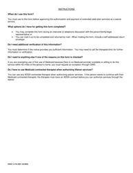 DSHS Form 13-734 Documentation of First Use of Medicaid Benefits - Washington, Page 2