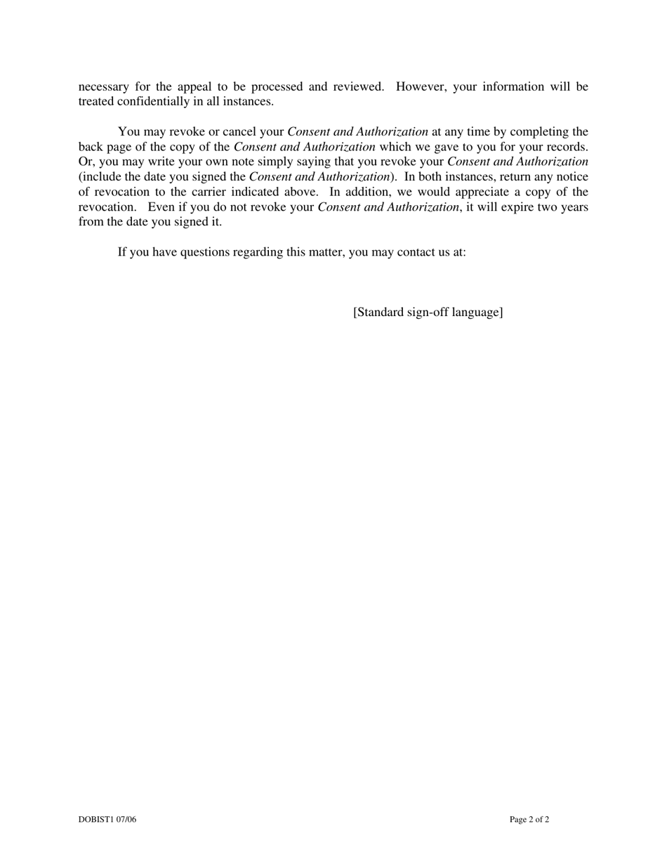 Notice of Intent to Appeal an Adverse Um Determination - Stage 1 - New Jersey, Page 2