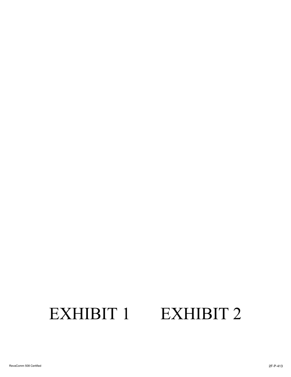 Form 2F-P-413 Statement of Mailing Exhibits 1 and 2 - Hawaii, Page 2