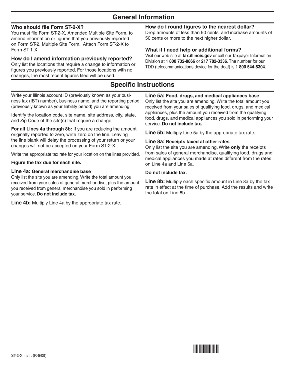 Download Instructions For Form St 2 X Amended Multiple Site Form Pdf Templateroller 2522