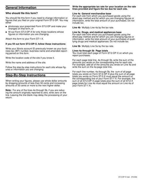 Form ST-2-DP-X  Printable Pdf