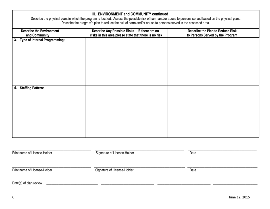 Adult Foster Care (Afc) and Community Residential Setting (Crs) Program Abuse Prevention Plan (Papp) - Minnesota, Page 6