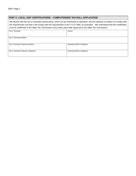 Form 3944 Request for Approval of Computerized Tax Roll by County Treasurer - Michigan, Page 2