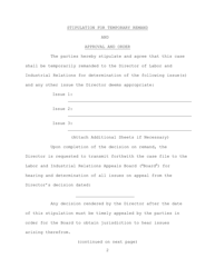 Form LIRAB9 Stipulation for Temporary Remand and Approval and Order - Hawaii, Page 2