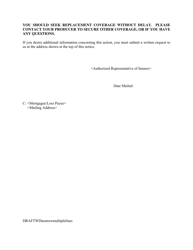 Sample Notice of Nonrenewal of Insurance - New Jersey, Page 2