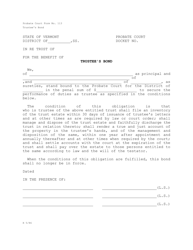 Document preview: Form PC113 Trustee's Bond - Vermont