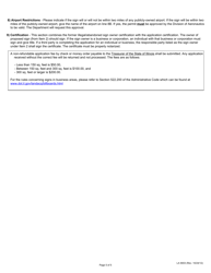 Form LA9003 Application for Outdoor Advertising Permit on-Premise Sign - Interstate Highway - Illinois, Page 5