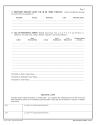 Form 3F-P-272 Asset and Debt Statement (Plaintiff, Defendant or Both Parties) - Hawaii, Page 3