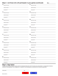 Form RB-40 List of Bingo Managers or Operators - Illinois, Page 2