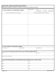 CDOT Form 66 Contractor Prequalification Statement (Experience, Equipment and Financial) - Colorado, Page 2