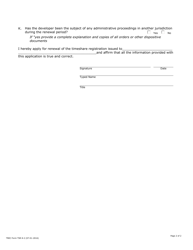 TREC Form TSR8-2 Renew the Registration of a Timeshare Plan - Texas, Page 2