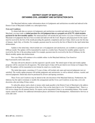 Document preview: Form DCA107 Request for Data - Maryland