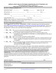 Application for an Interim Administrative Certificate - Arizona, Page 3