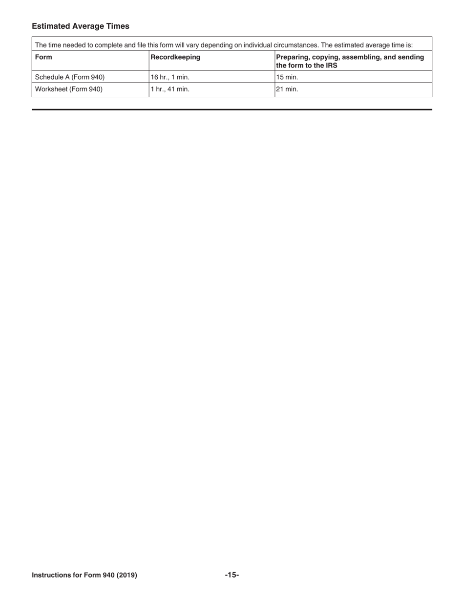 Instructions for IRS Form 940 Employers Annual Federal Unemployment (Futa) Tax Return, Page 15