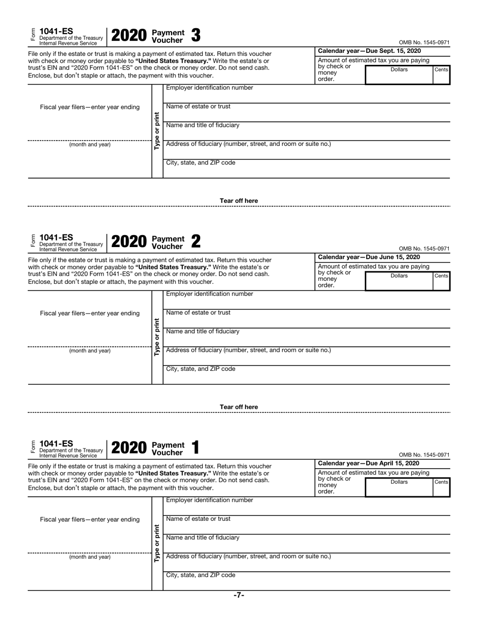 IRS Form 1041-ES Estimated Income Tax for Estates and Trusts, Page 7
