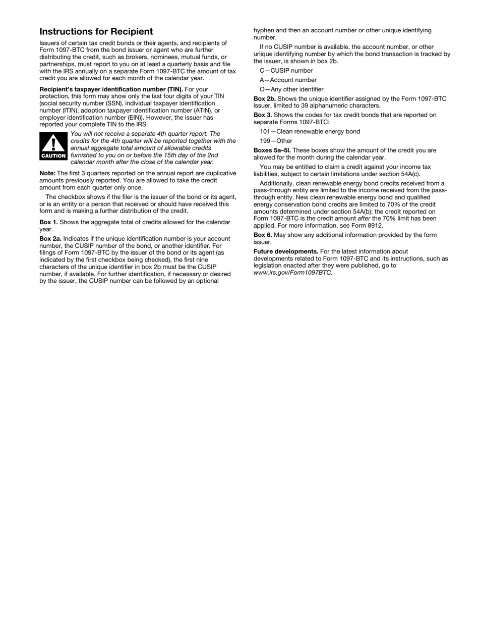IRS Form 1097-BTC Bond Tax Credit, Page 3