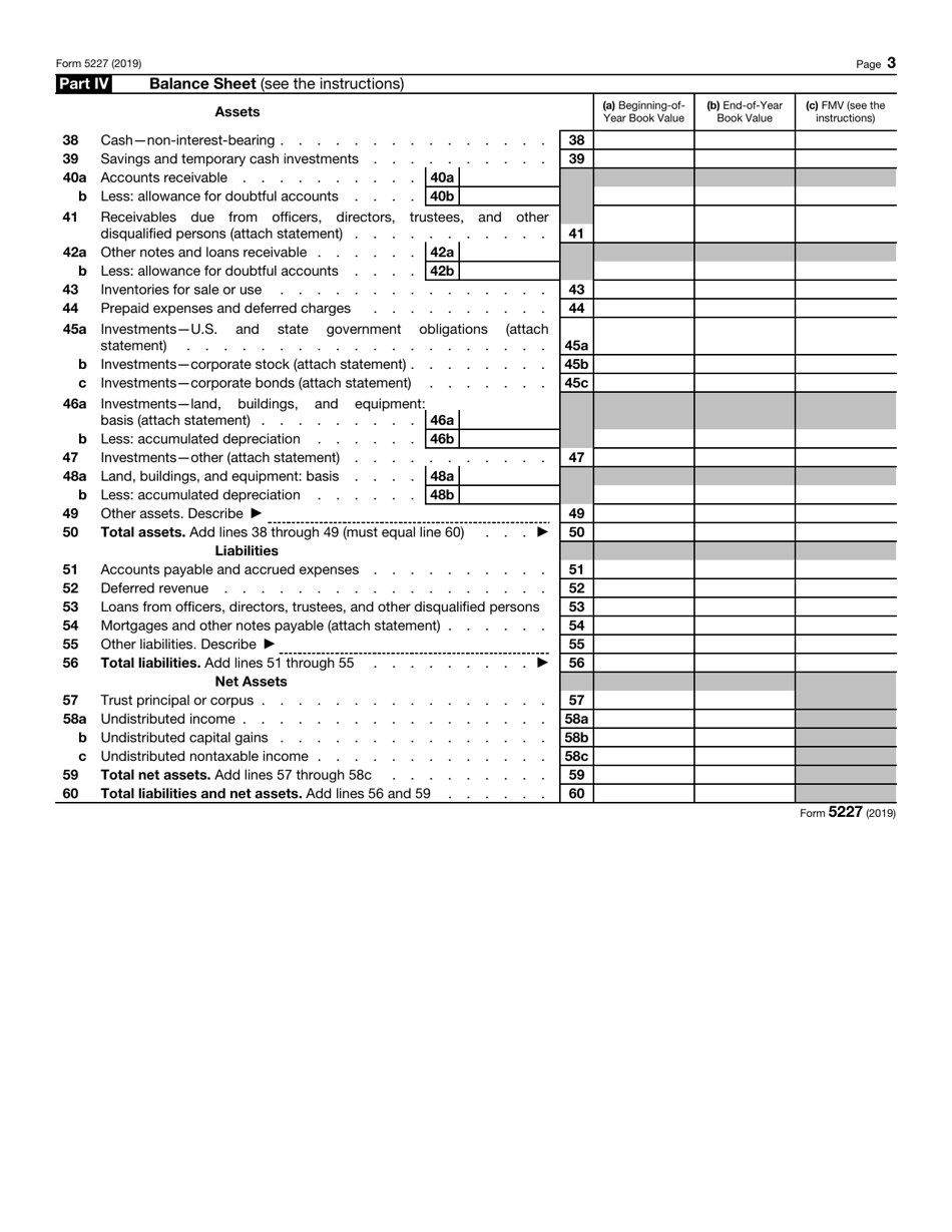 IRS Form 5227 Split-Interest Trust Information Return, Page 3