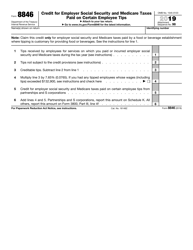 IRS Form 8846 - 2019 - Fill Out, Sign Online and Download Fillable PDF ...