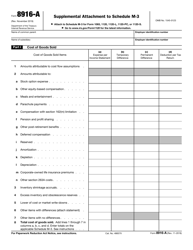 IRS Form 8916-A Supplemental Attachment to Schedule M-3 - Washington