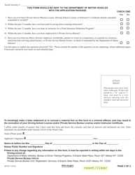 Form MV-521.1 Personal History - New York, Page 2