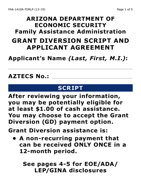 Form FAA-1410A-LP  Printable Pdf