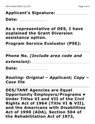 Form FAA-1410A-LP Grant Diversion Script and Applicant Agreement (Large Print) - Arizona, Page 4