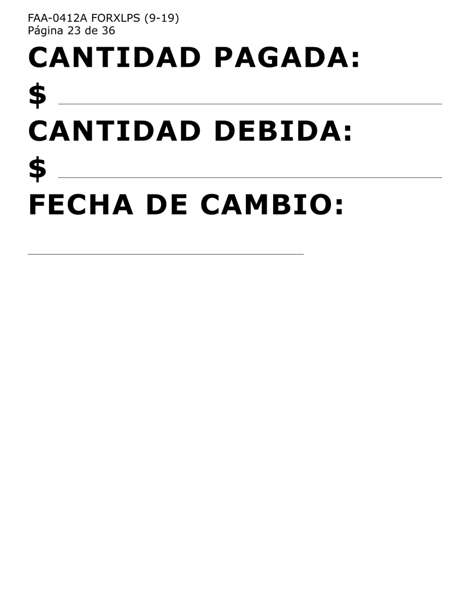 Formulario FAA-0412A-XLPS informe De Cambios (Letra Extra Grande) - Arizona (Spanish), Page 23