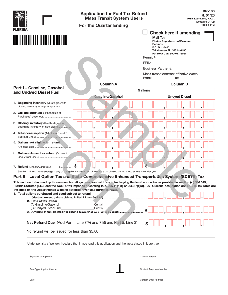 Form DR-160 Download Printable PDF or Fill Online Application for Fuel Sns-Brigh10