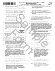 Form DR-160 Application for Fuel Tax Refund Mass Transit System Users - Sample - Florida, Page 2