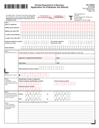 Document preview: Form DR-309660 Application for Pollutants Tax Refund - Florida