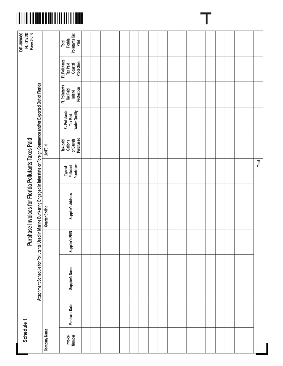 Form DR-309660 Application for Pollutants Tax Refund - Florida, Page 3