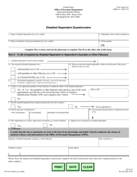 Form RI30-10 Disabled Dependent Questionnaire