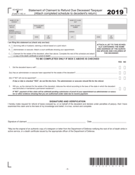 Document preview: Form IT-140 Schedule F Statement of Claimant to Refund Due Deceased Taxpayer - West Virginia
