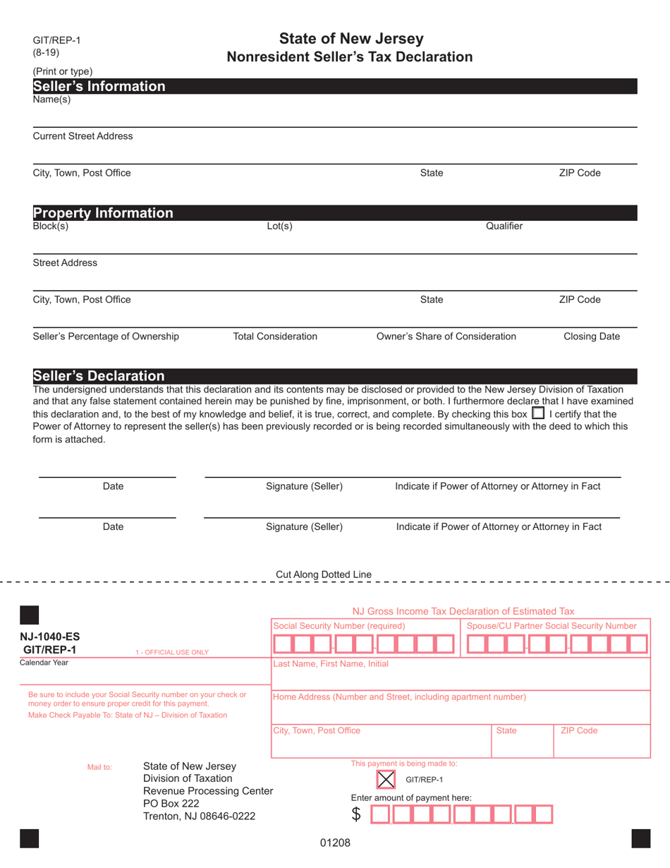 Form GITREP1 Fill Out, Sign Online and Download Fillable PDF, New