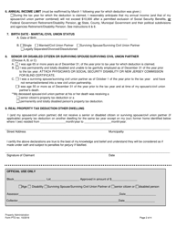 Form PTD Claim for Real Property Tax Deduction on Dwelling House of Qualified New Jersey Resident Senior Citizen, Disabled Person, or Surviving Spouse/Surviving Civil Union Partner - New Jersey, Page 2