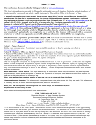 Articles of Incorporation for a Minnesota Nonprofit Corporation - Minnesota, Page 4