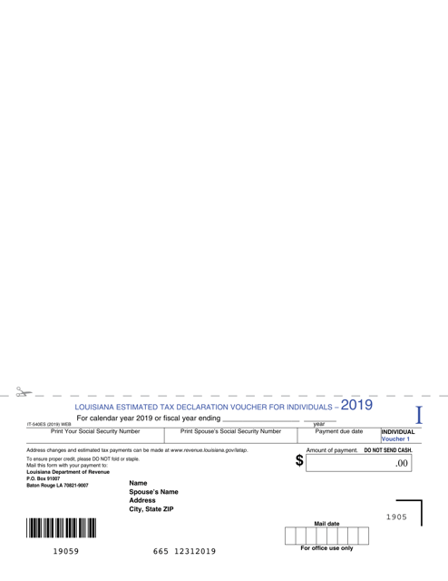 Form IT-540ES 2019 Printable Pdf