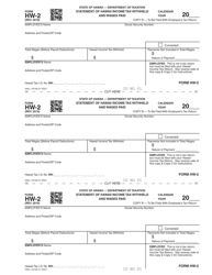 Form HW-2 Statement of Hawaii Income Tax Withheld and Wages Paid - Hawaii, Page 3
