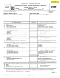 Document preview: Form N-40 Schedule K-1 Beneficiary&#039;s Share of Income, Deductions, Credits, Etc. - Hawaii