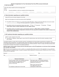 Form IFTA-1A (State Form 54049) International Fuel Tax Agreement Application - Indiana, Page 3