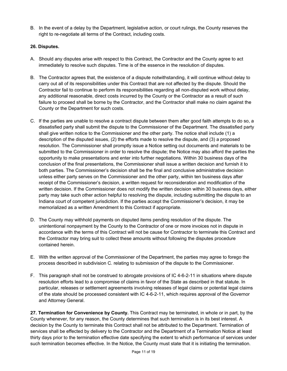 State Form 55928 Prescribed Contract for New Construction Review - Indiana, Page 11