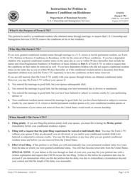 Document preview: Instructions for USCIS Form I-751 Petition to Remove Conditions on Residence