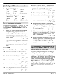 USCIS Form I-881 Application for Suspension of Deportation or Special Rule Cancellation of Removal (Pursuant to Section 203 of Public Law 105-100, Nacara), Page 10