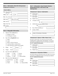 USCIS Form I-941 Application for Entrepreneur Parole, Page 3