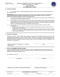 Form ETA9033 Employers&#039; Attestation to Use Alien Crewmembers for Longshore Activities in U.S. Ports, Page 2